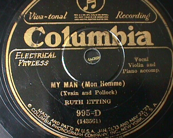 78-My Man - Columbia 995-D 2